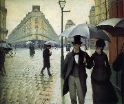 Gustave Caillebotte The raining at Paris street Sweden oil painting artist